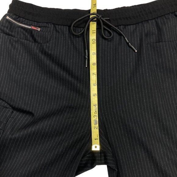 Industry Republic‎ Clothing Men's Sz Large Black Pinstripe Pants, Drawstring NEW - Picture 9 of 14